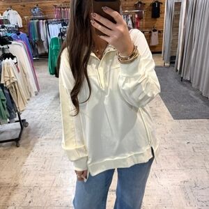 Women's Cream Pullover Top